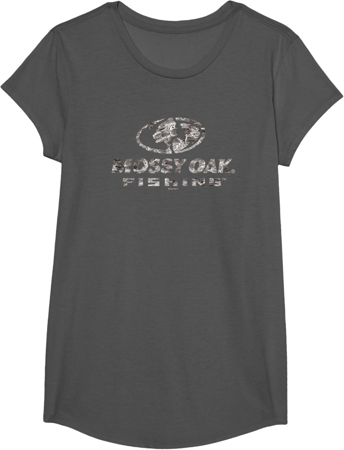image:imageMossy Oak Fishing Open Water Classic Dark Grey Logo TShirtAsphalt Grey