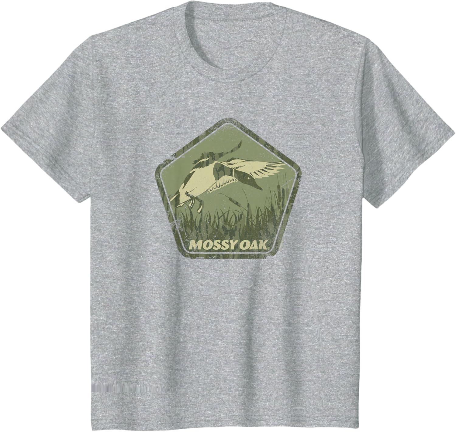 image:imageMossy Oak Hunting Vintage Duck Target Logo TShirtHeather Grey