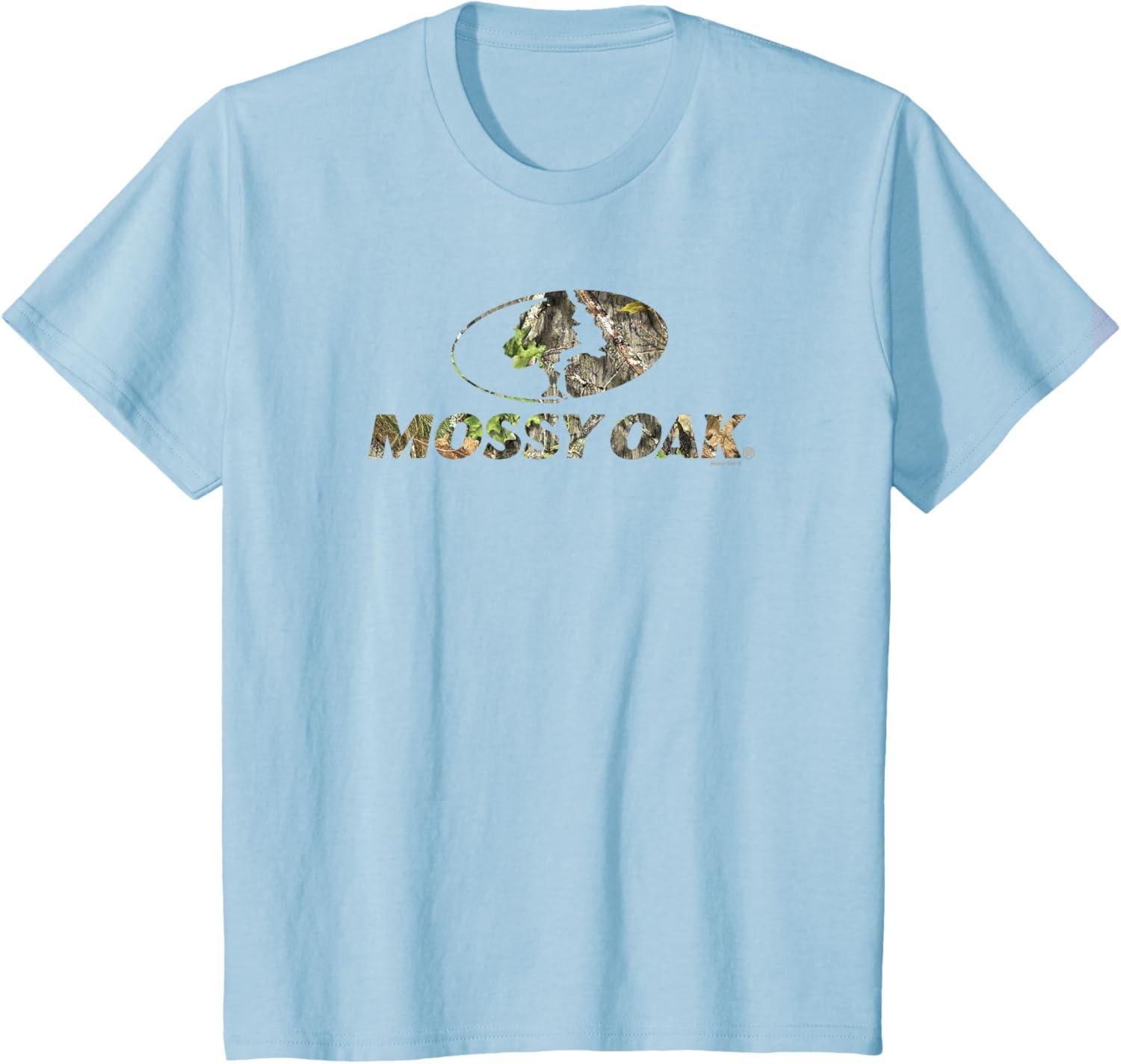 image:imageMossy Oak Nature Camouflage Classic Outdoors Logo TShirtBaby Blue
