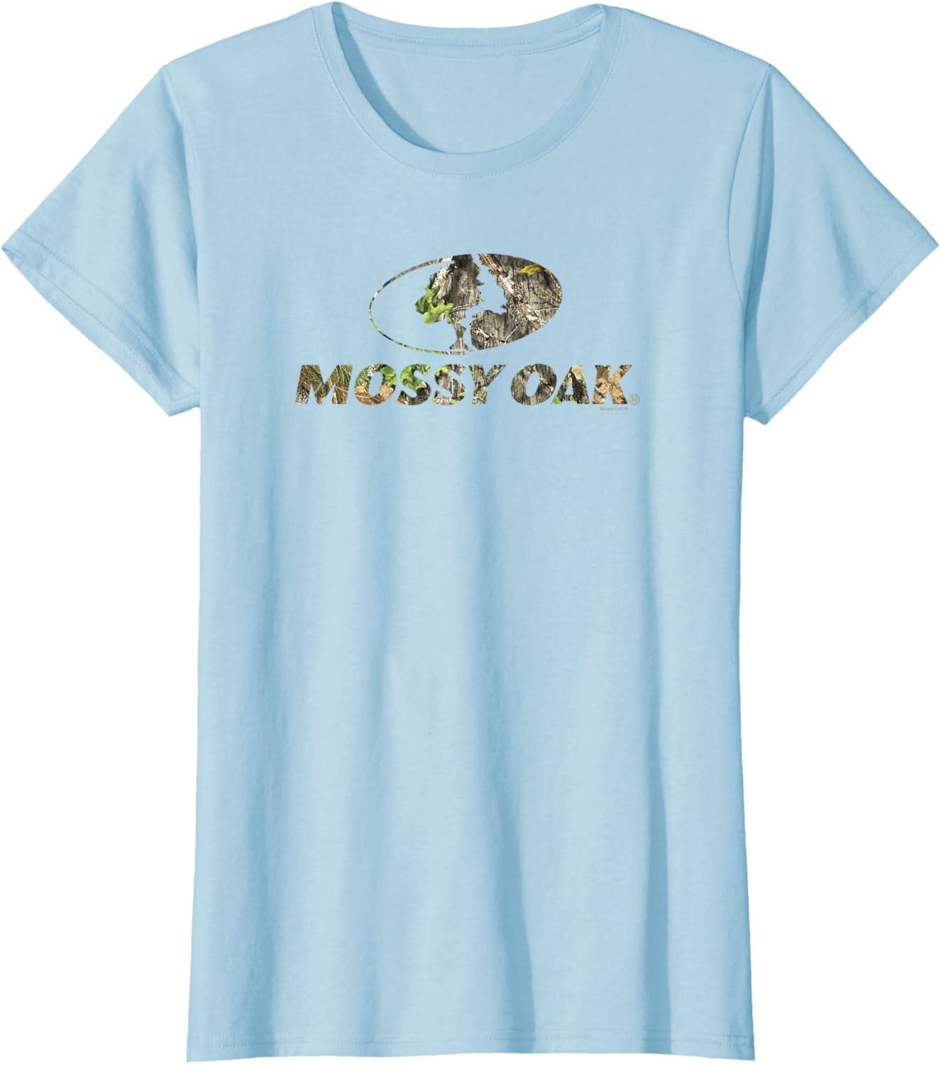 image:imageMossy Oak Nature Camouflage Classic Outdoors Logo TShirtBaby Blue