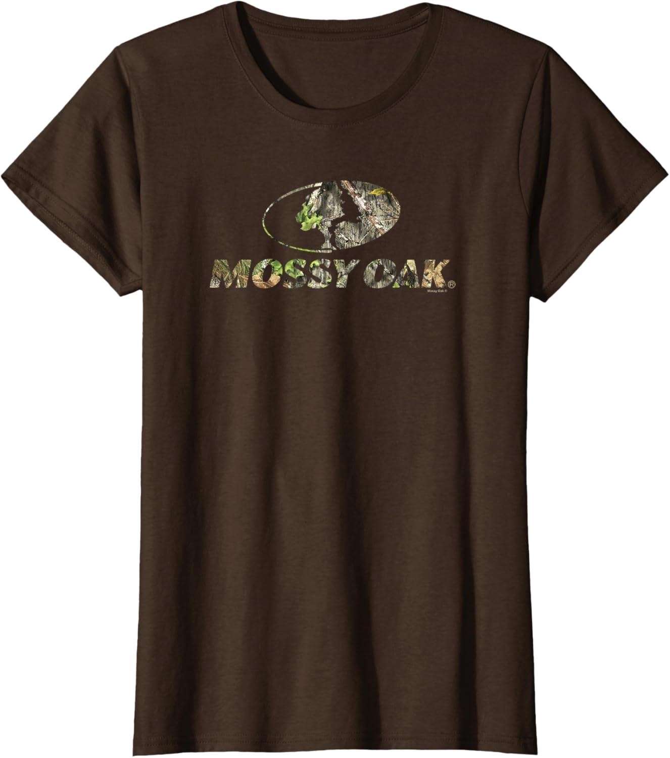 image:imageMossy Oak Nature Camouflage Classic Outdoors Logo TShirtBrown
