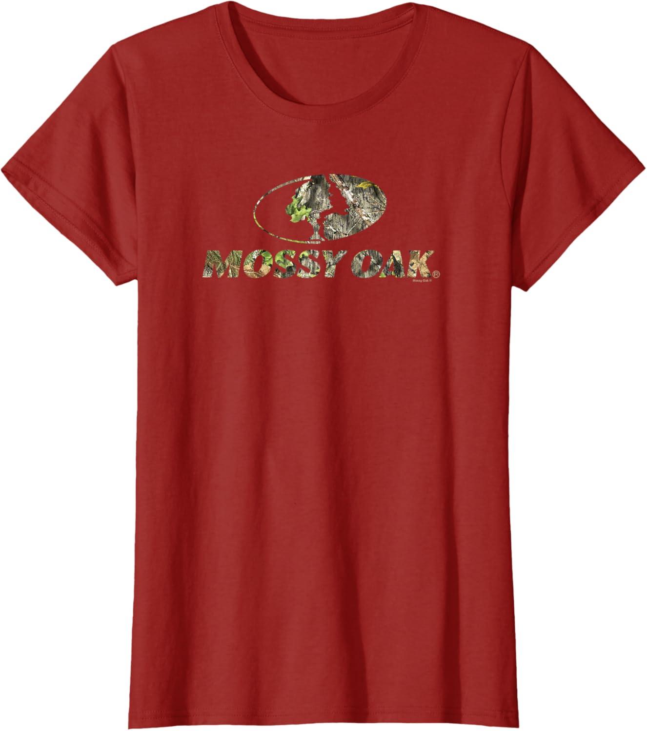 image:imageMossy Oak Nature Camouflage Classic Outdoors Logo TShirtCranberry Red