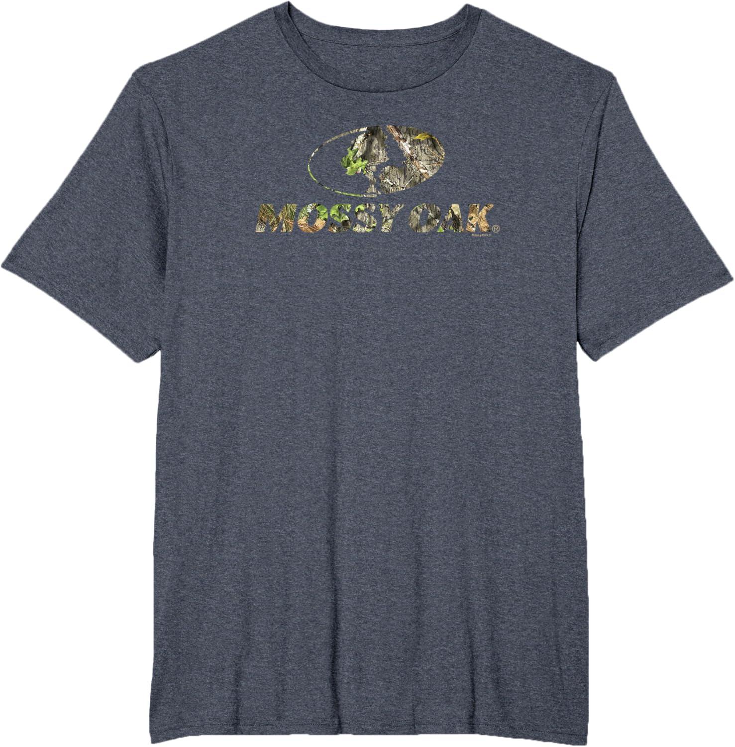 image:imageMossy Oak Nature Camouflage Classic Outdoors Logo TShirtHeather Blue