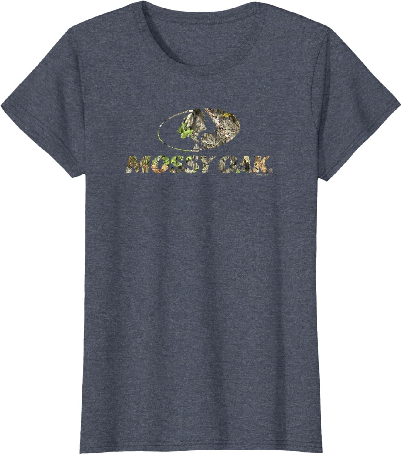 image:imageMossy Oak Nature Camouflage Classic Outdoors Logo TShirtHeather Blue