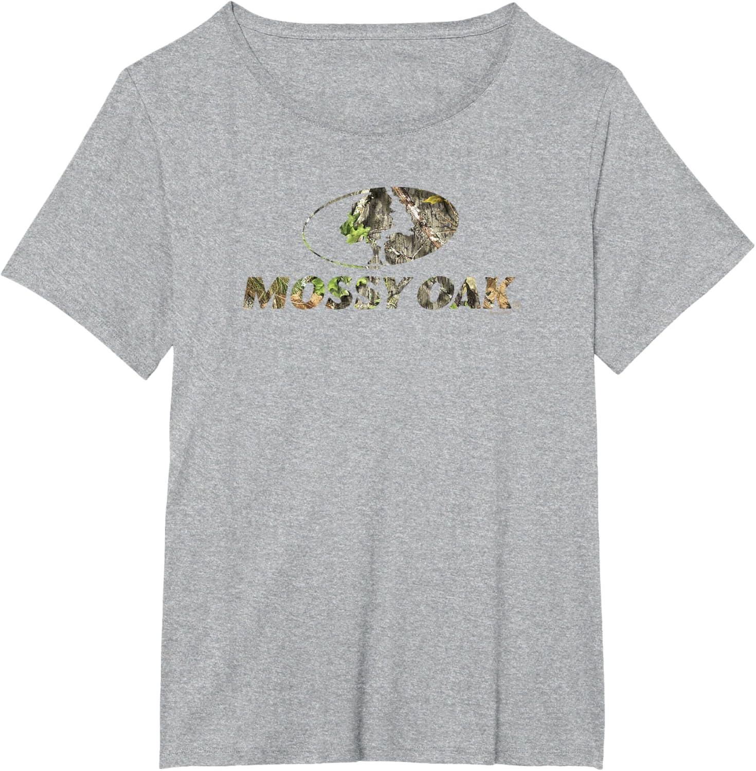 image:imageMossy Oak Nature Camouflage Classic Outdoors Logo TShirtHeather Grey