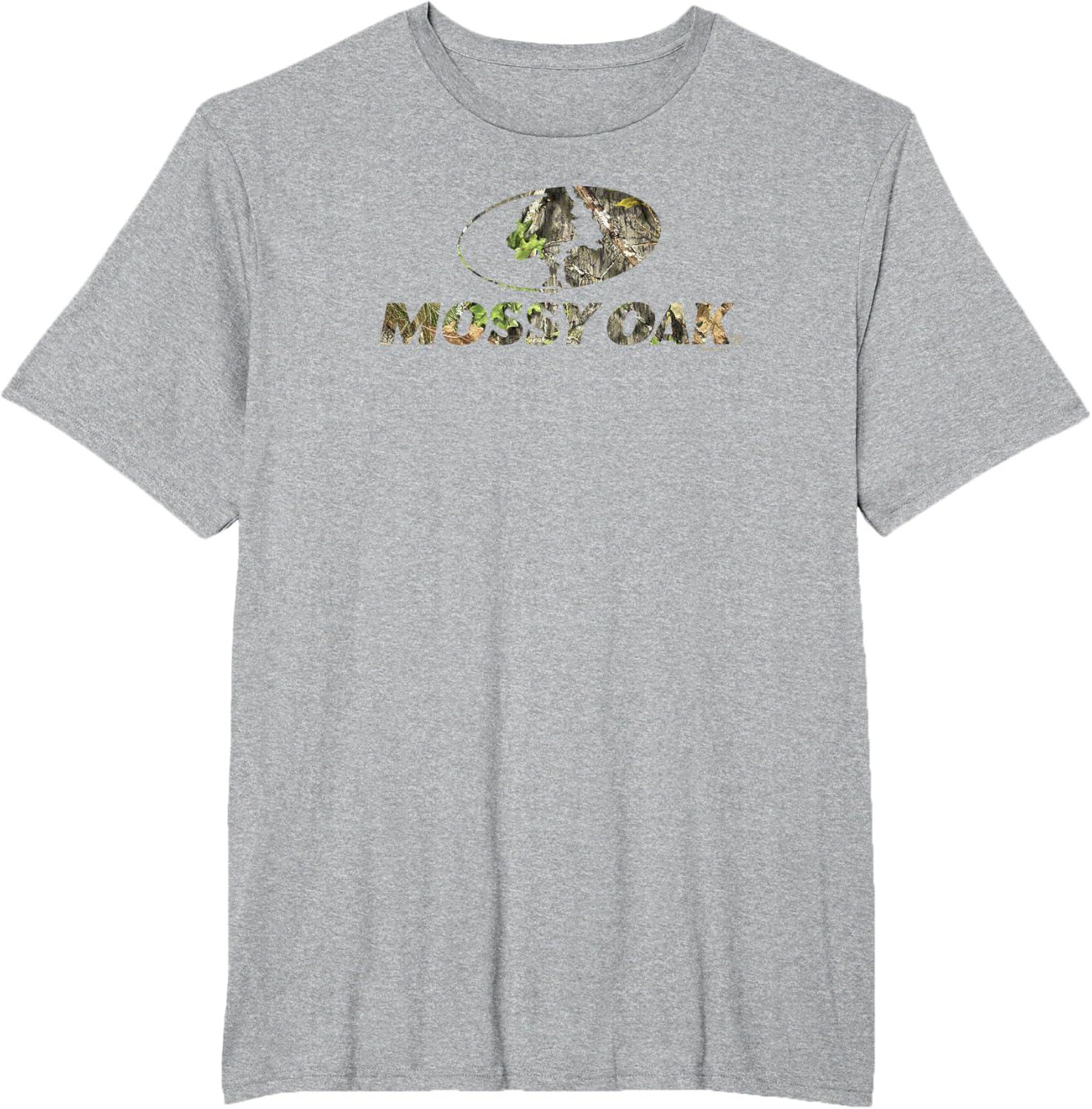 image:imageMossy Oak Nature Camouflage Classic Outdoors Logo TShirtHeather Grey