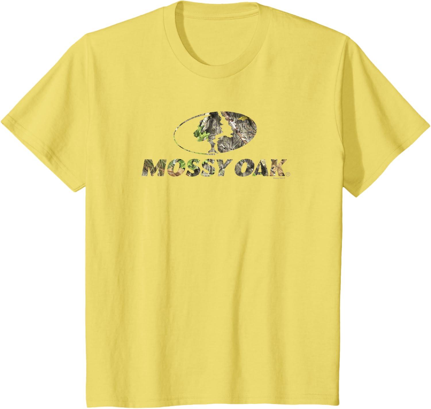 image:imageMossy Oak Nature Camouflage Classic Outdoors Logo TShirtLemon Yellow