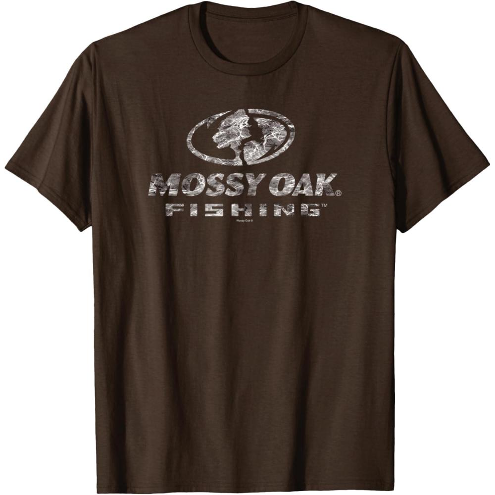 image:imageMossy Oak Fishing Open Water Classic Dark Grey Logo TShirtBrown