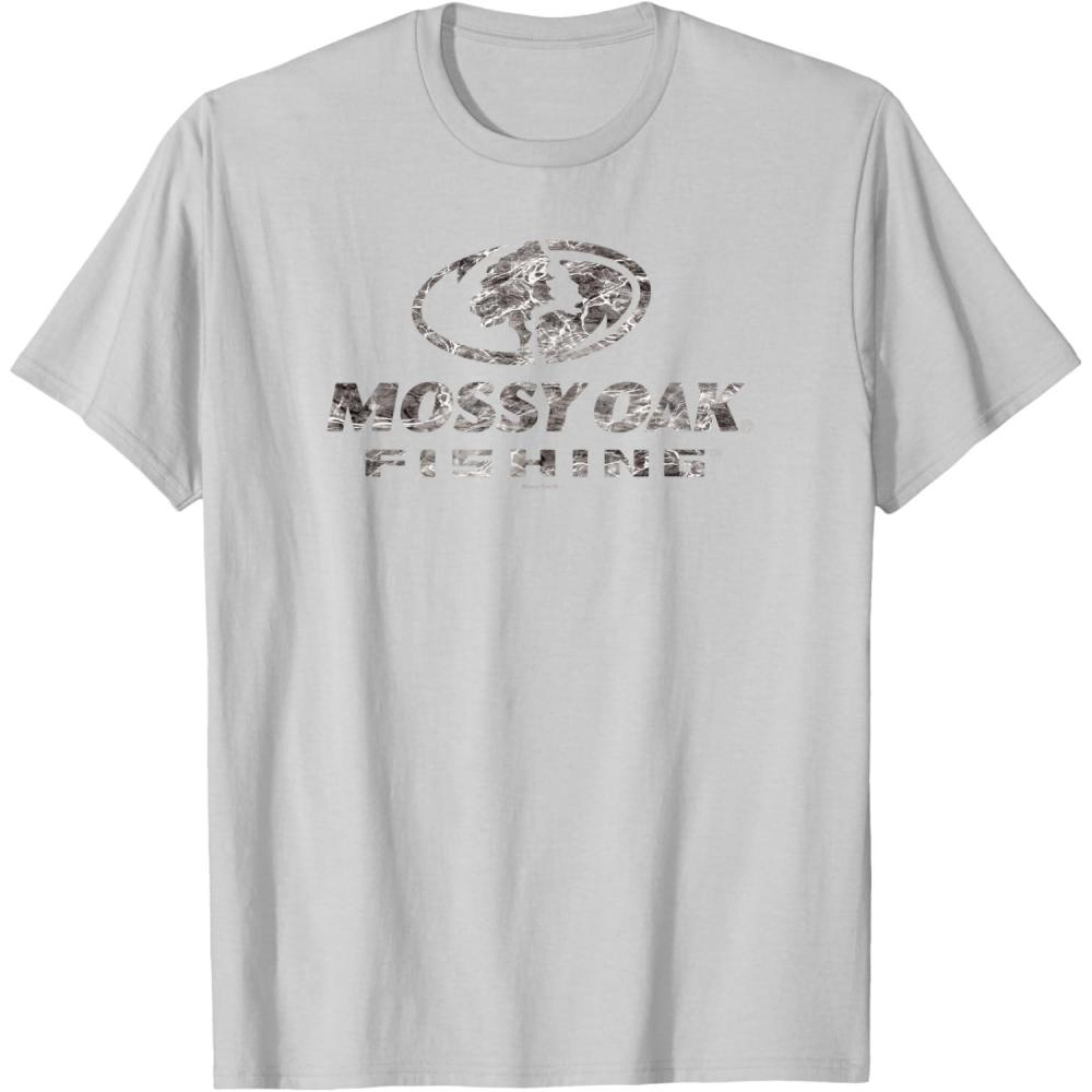 image:imageMossy Oak Fishing Open Water Classic Dark Grey Logo TShirtSilver Grey