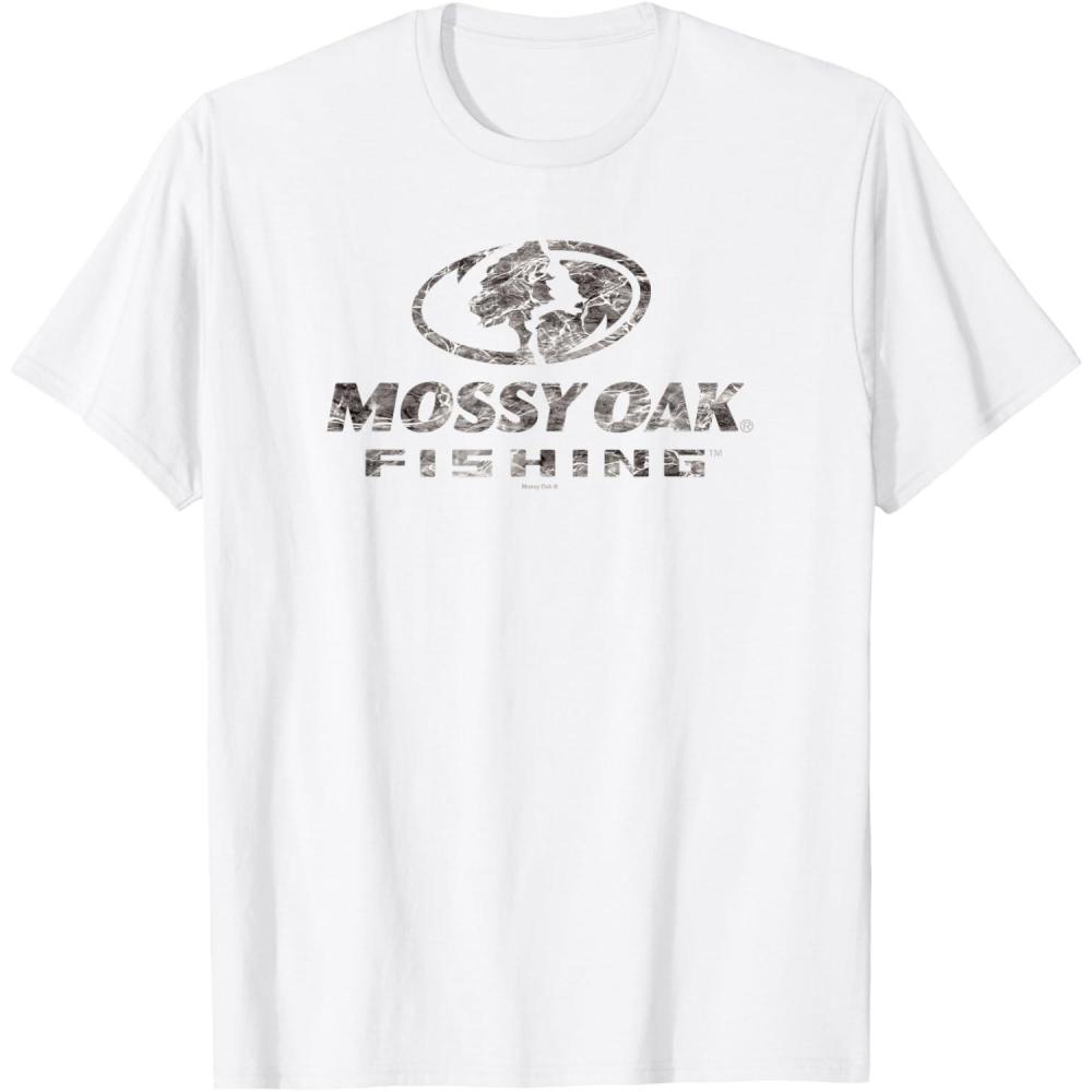 image:imageMossy Oak Fishing Open Water Classic Dark Grey Logo TShirtWhite