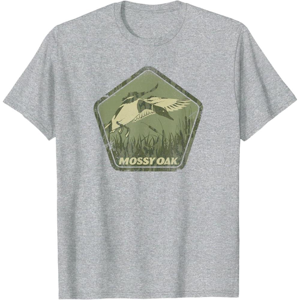 image:imageMossy Oak Hunting Vintage Duck Target Logo TShirtHeather Grey