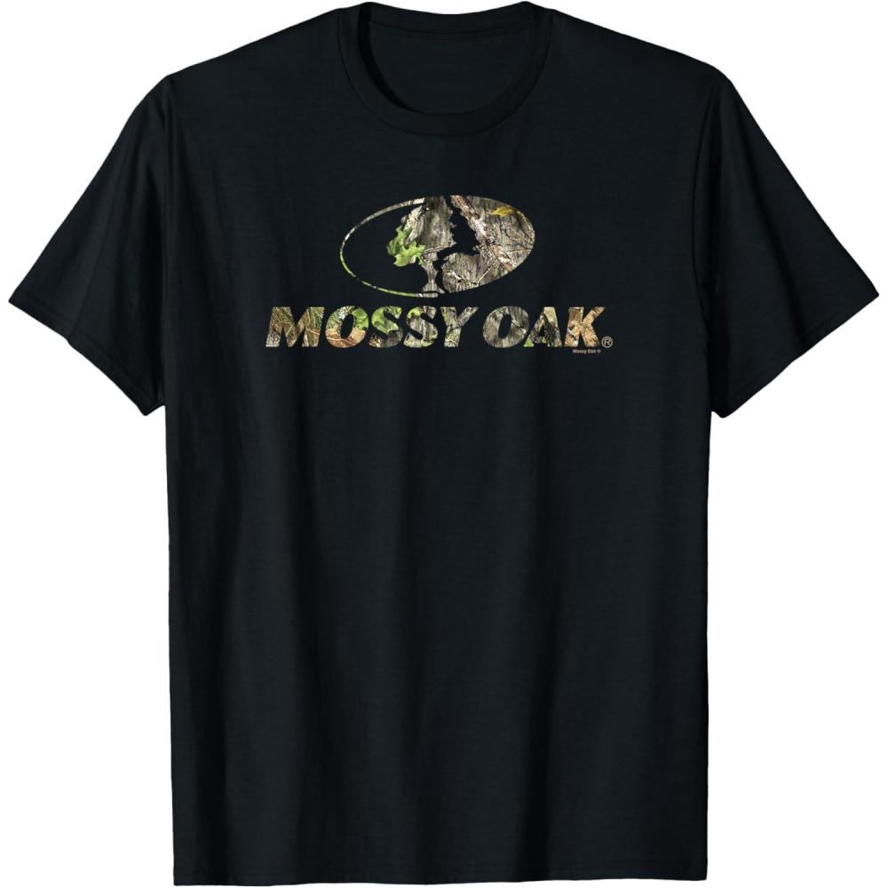 image:imageMossy Oak Nature Camouflage Classic Outdoors Logo TShirtBlack