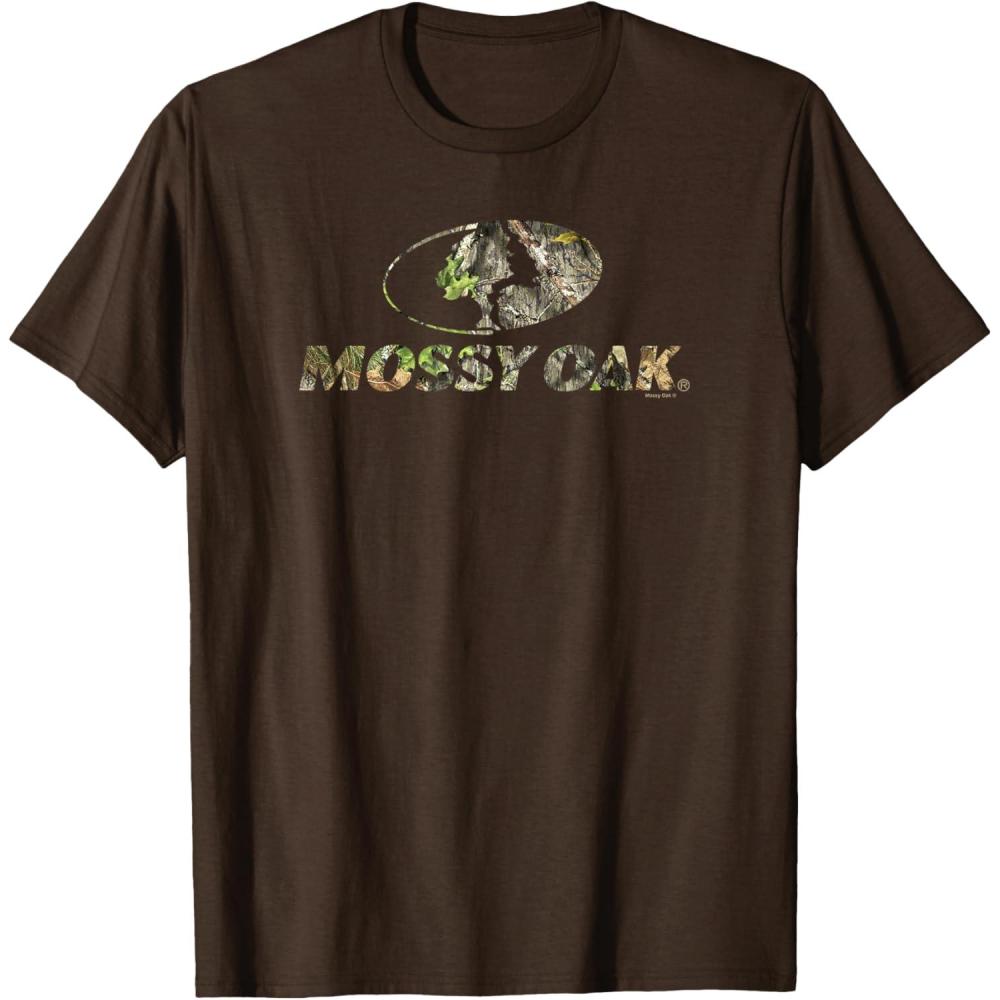 image:imageMossy Oak Nature Camouflage Classic Outdoors Logo TShirtBrown