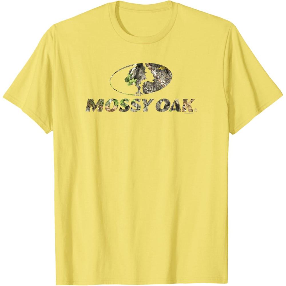 image:imageMossy Oak Nature Camouflage Classic Outdoors Logo TShirtLemon Yellow