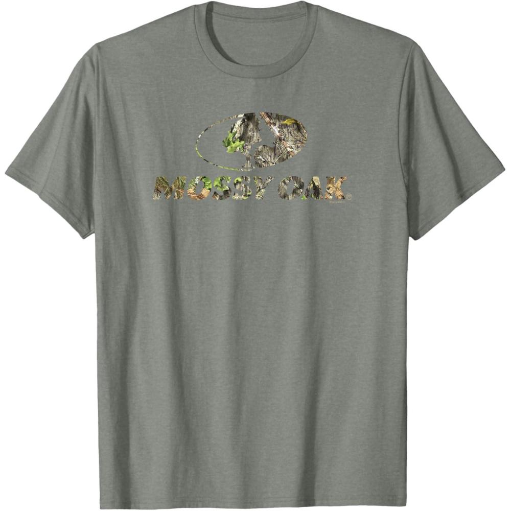 image:imageMossy Oak Nature Camouflage Classic Outdoors Logo TShirtOlive Heather