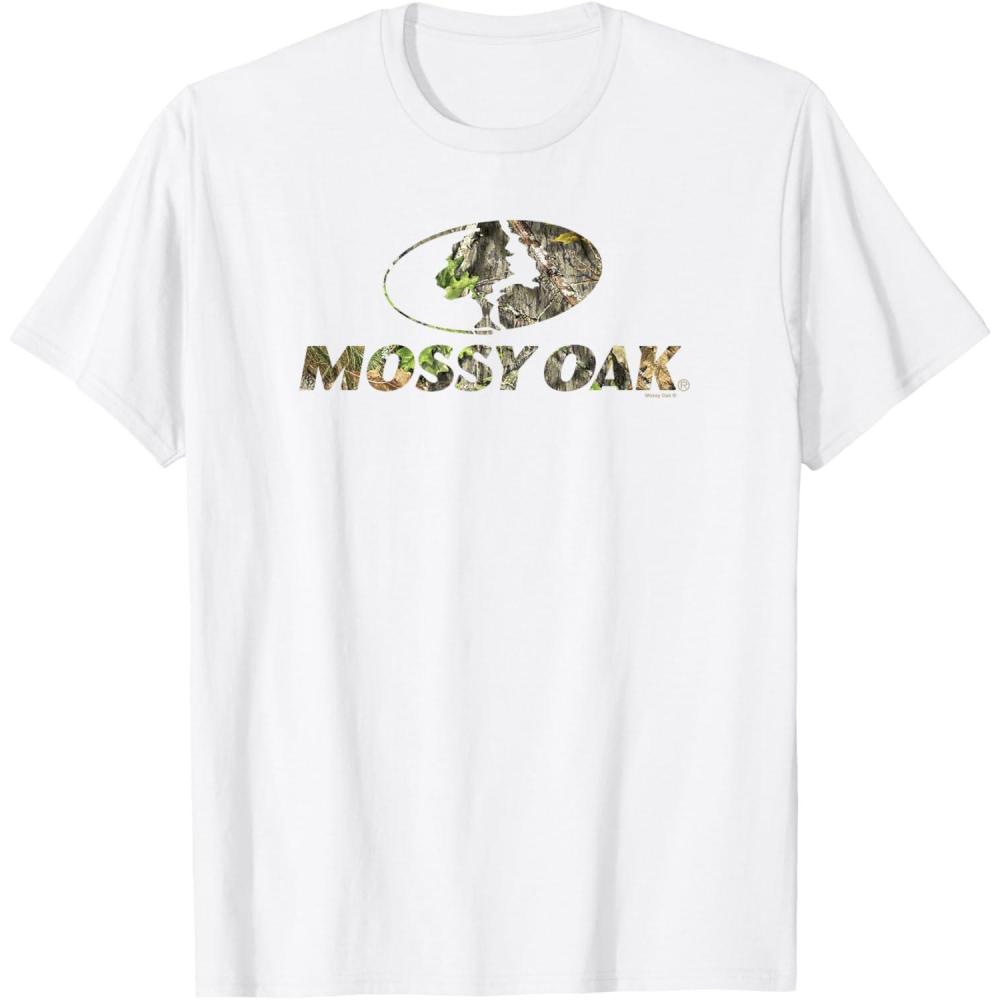 image:imageMossy Oak Nature Camouflage Classic Outdoors Logo TShirtWhite