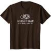 Mossy Oak Fishing Open Water Classic Dark Grey Logo T-Shirt(Brown)