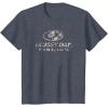 Mossy Oak Fishing Open Water Classic Dark Grey Logo T-Shirt(Heather Blue)