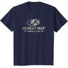 Mossy Oak Fishing Open Water Classic Dark Grey Logo T-Shirt(Navy Blue)
