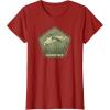 Mossy Oak Hunting Vintage Duck Target Logo T-Shirt(Cranberry Red)
