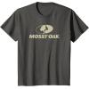 Mossy Oak Large Tan Logo T-Shirt(Asphalt Grey)