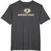 Mossy Oak Large Tan Logo T-Shirt(Dark Heather Grey)
