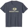 Mossy Oak Large Tan Logo T-Shirt(Heather Blue)