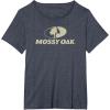 Mossy Oak Large Tan Logo T-Shirt(Heather Blue)