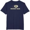 Mossy Oak Large Tan Logo T-Shirt(Navy Blue)