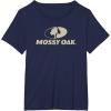 Mossy Oak Large Tan Logo T-Shirt(Navy Blue)