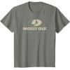Mossy Oak Large Tan Logo T-Shirt(Olive Heather)