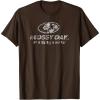 Mossy Oak Fishing Open Water Classic Dark Grey Logo T-Shirt(Brown)