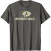 Mossy Oak Large Tan Logo T-Shirt(Asphalt Grey)
