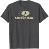 Mossy Oak Large Tan Logo T-Shirt(Dark Heather Grey)