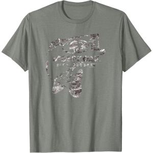 Mossy Oak Fishing Bass Open Water Classic Grey Logo T-Shirt(Olive Heather)