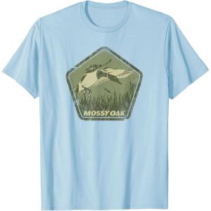 Mossy Oak Hunting Vintage Duck Target Logo T-Shirt(Baby Blue)
