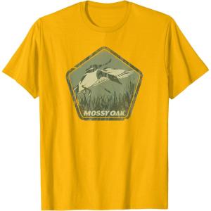 Mossy Oak Hunting Vintage Duck Target Logo T-Shirt(Golden Yellow)