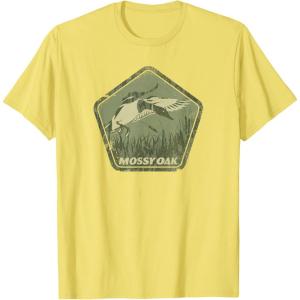 Mossy Oak Hunting Vintage Duck Target Logo T-Shirt(Lemon Yellow)