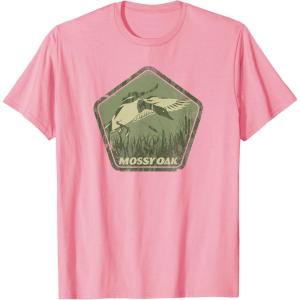 Mossy Oak Hunting Vintage Duck Target Logo T-Shirt(Pink)