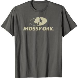 Mossy Oak Large Tan Logo T-Shirt(Asphalt Grey)