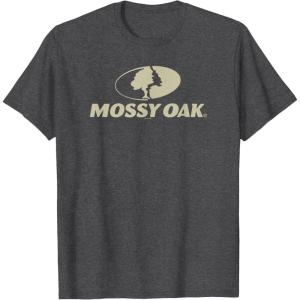 Mossy Oak Large Tan Logo T-Shirt(Dark Heather Grey)