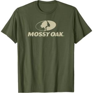 Mossy Oak Large Tan Logo T-Shirt(Olive Green)
