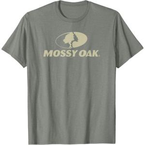 Mossy Oak Large Tan Logo T-Shirt(Olive Heather)