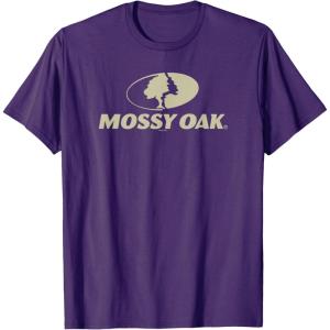 Mossy Oak Large Tan Logo T-Shirt(Purple)