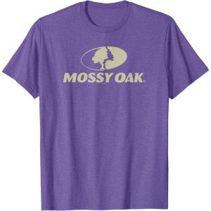 Mossy Oak Large Tan Logo T-Shirt(Purple Heather)