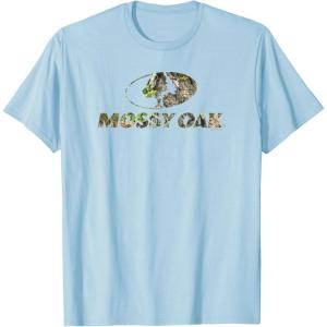 Mossy Oak Nature Camouflage Classic Outdoors Logo T-Shirt(Baby Blue)