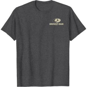 Mossy Oak Pocket Tan Logo T-Shirt(Dark Heather Grey)