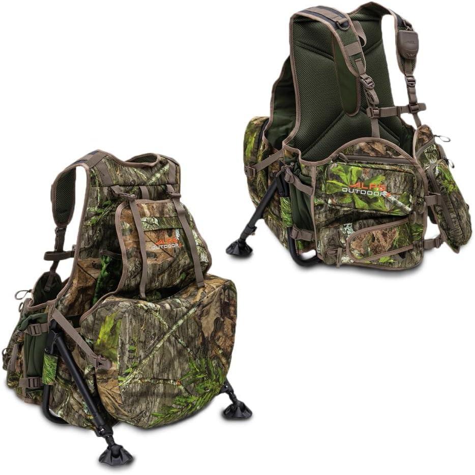 image:imageALPS OutdoorZ Grand Slam Turkey Vest wMemory Foam Seat Sit Anywhere Removable Kickstand Frame Outdoor Hunting Camo GearMossy Oak Obsession