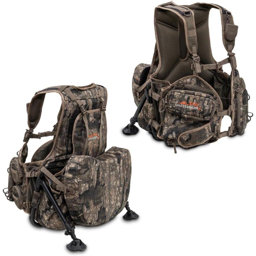 image:imageALPS OutdoorZ Grand Slam Turkey Vest wMemory Foam Seat Sit Anywhere Removable Kickstand Frame Outdoor Hunting Camo GearRealtree Timber