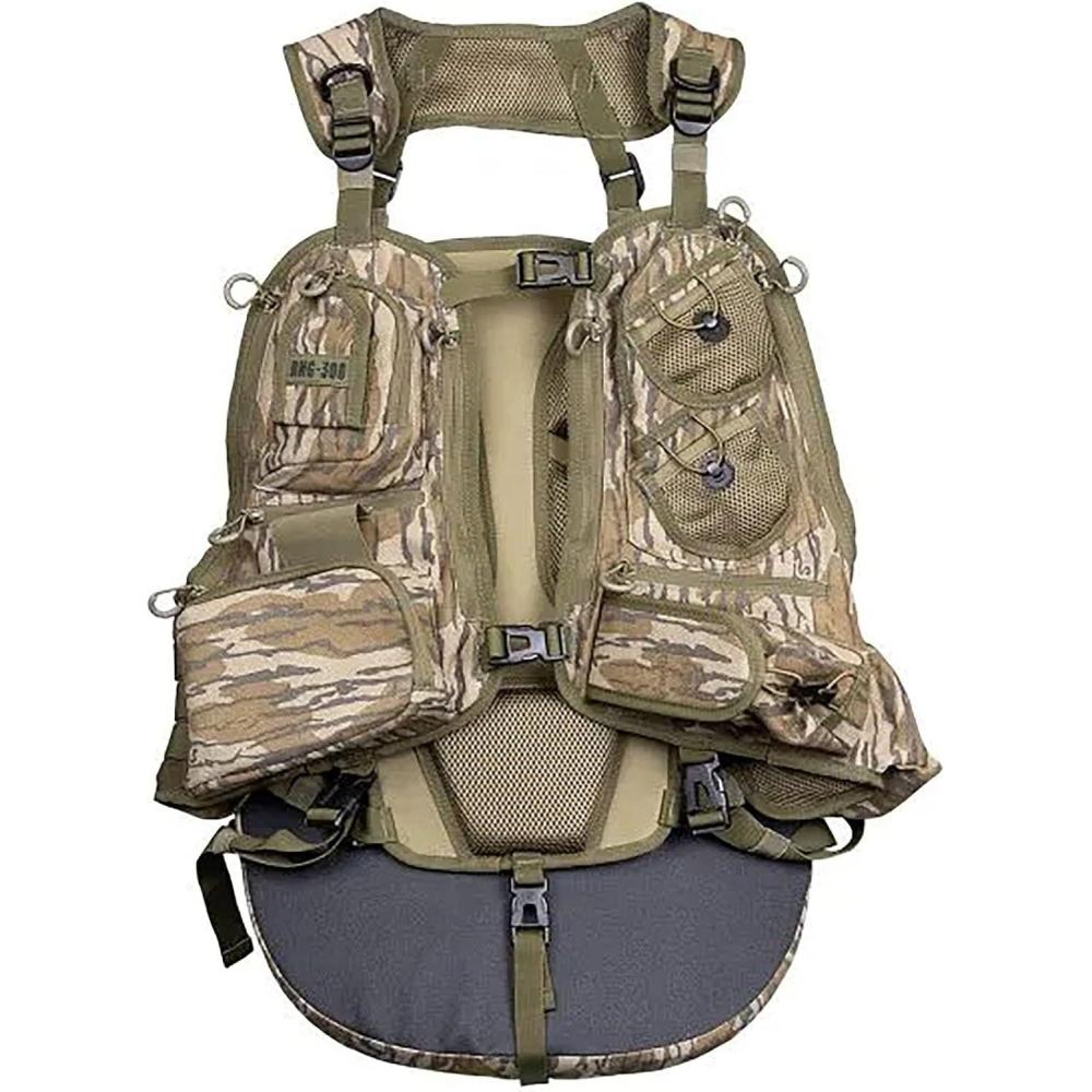 image:imageKnight amp Hale Run N Gun 300 Turkey Vest for Hunting Mossy Oak Original Bottomland  Lightweight 25 lb Turkey Vest  Removable Cushioned Seat 10Point Adjustable Fit